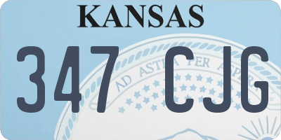 KS license plate 347CJG