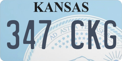 KS license plate 347CKG