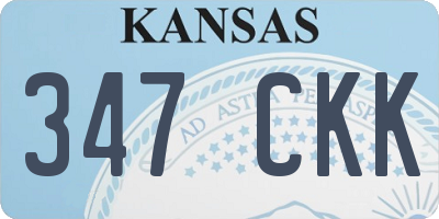 KS license plate 347CKK