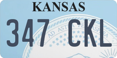 KS license plate 347CKL