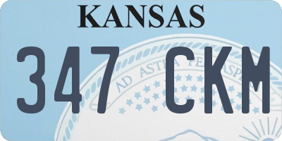 KS license plate 347CKM