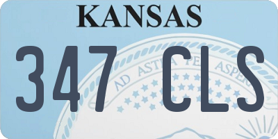 KS license plate 347CLS