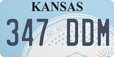 KS license plate 347DDM
