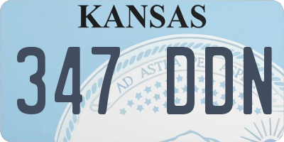 KS license plate 347DDN