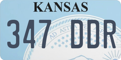 KS license plate 347DDR