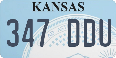 KS license plate 347DDU