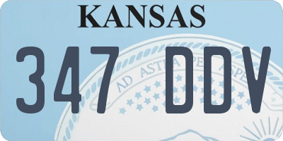 KS license plate 347DDV