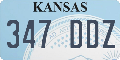 KS license plate 347DDZ