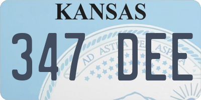 KS license plate 347DEE