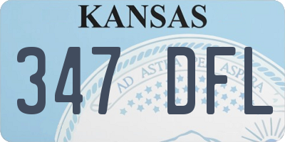 KS license plate 347DFL