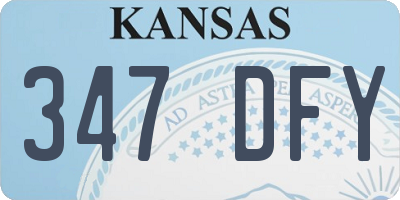 KS license plate 347DFY