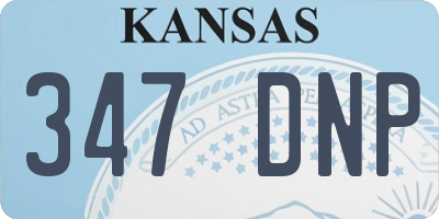 KS license plate 347DNP