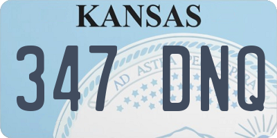 KS license plate 347DNQ