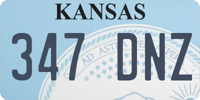 KS license plate 347DNZ