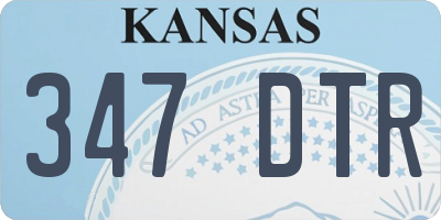 KS license plate 347DTR