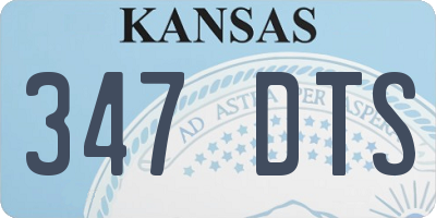 KS license plate 347DTS
