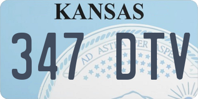 KS license plate 347DTV