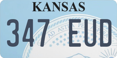 KS license plate 347EUD