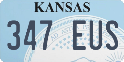 KS license plate 347EUS