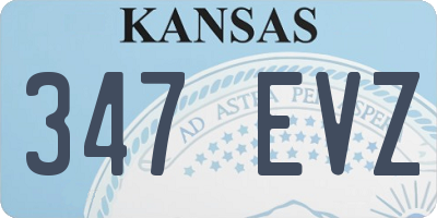 KS license plate 347EVZ
