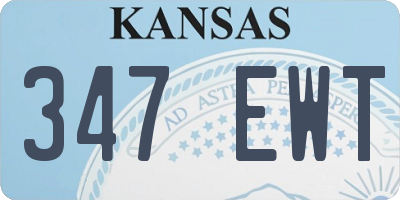 KS license plate 347EWT
