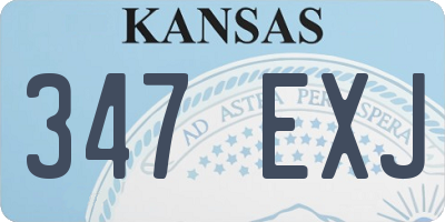 KS license plate 347EXJ
