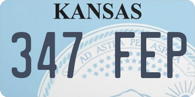 KS license plate 347FEP
