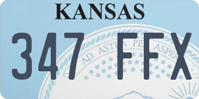 KS license plate 347FFX