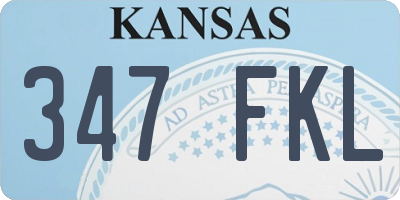 KS license plate 347FKL