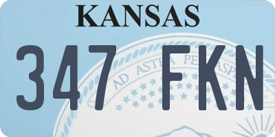 KS license plate 347FKN