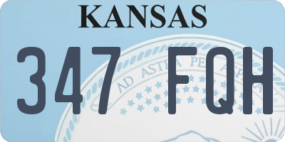 KS license plate 347FQH