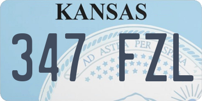 KS license plate 347FZL