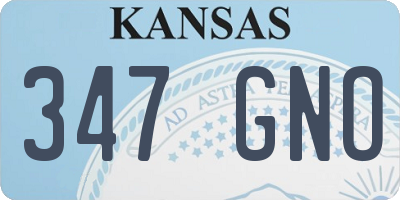 KS license plate 347GNO