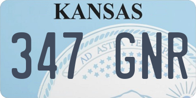 KS license plate 347GNR