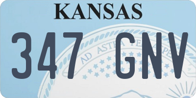 KS license plate 347GNV