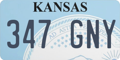 KS license plate 347GNY