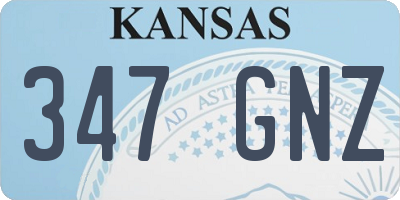 KS license plate 347GNZ