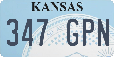 KS license plate 347GPN