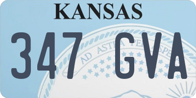 KS license plate 347GVA