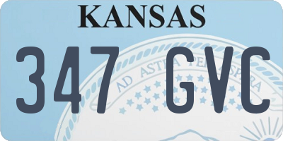 KS license plate 347GVC