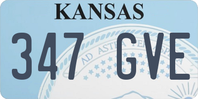 KS license plate 347GVE