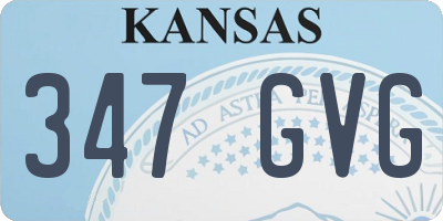 KS license plate 347GVG