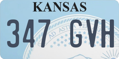 KS license plate 347GVH