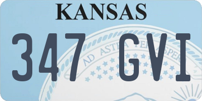 KS license plate 347GVI