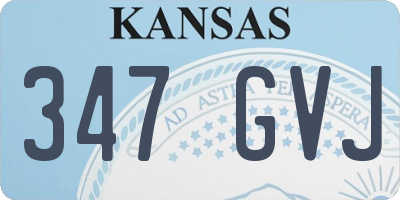 KS license plate 347GVJ