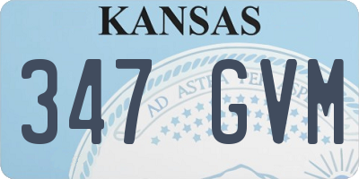KS license plate 347GVM