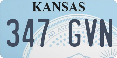 KS license plate 347GVN