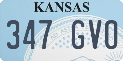 KS license plate 347GVO