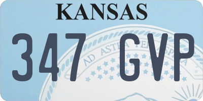 KS license plate 347GVP