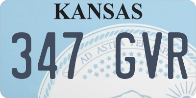 KS license plate 347GVR